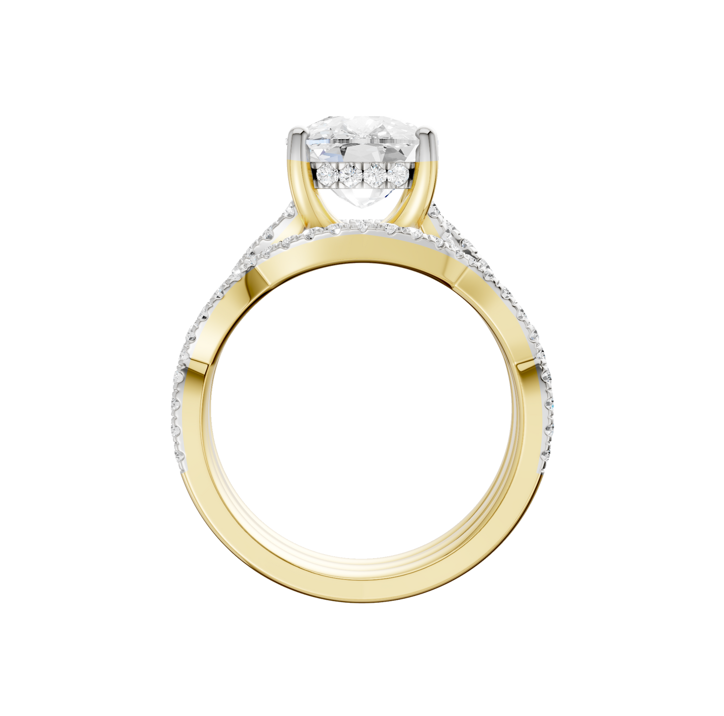 3.75ct Elongated Cushion Certified Lab Diamond Ring