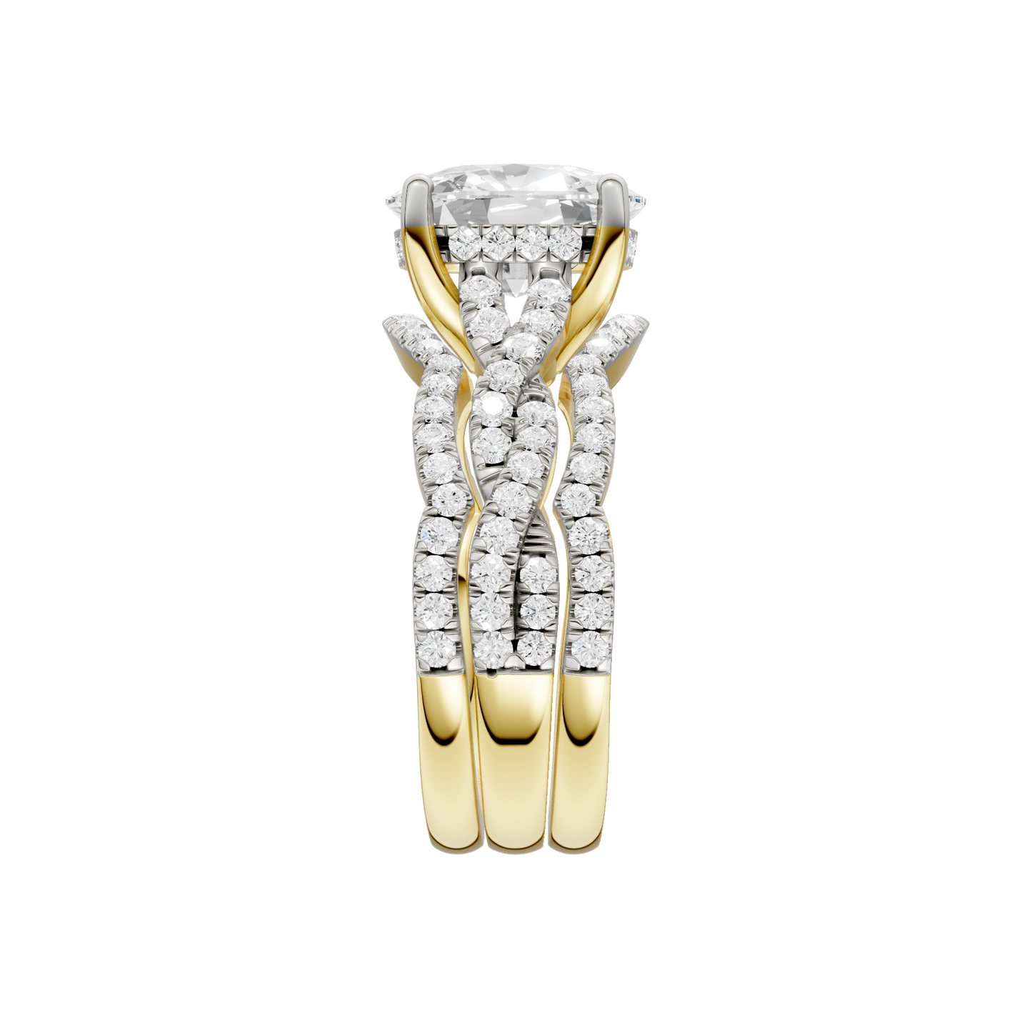 3.75ct Elongated Cushion Certified Lab Diamond Ring