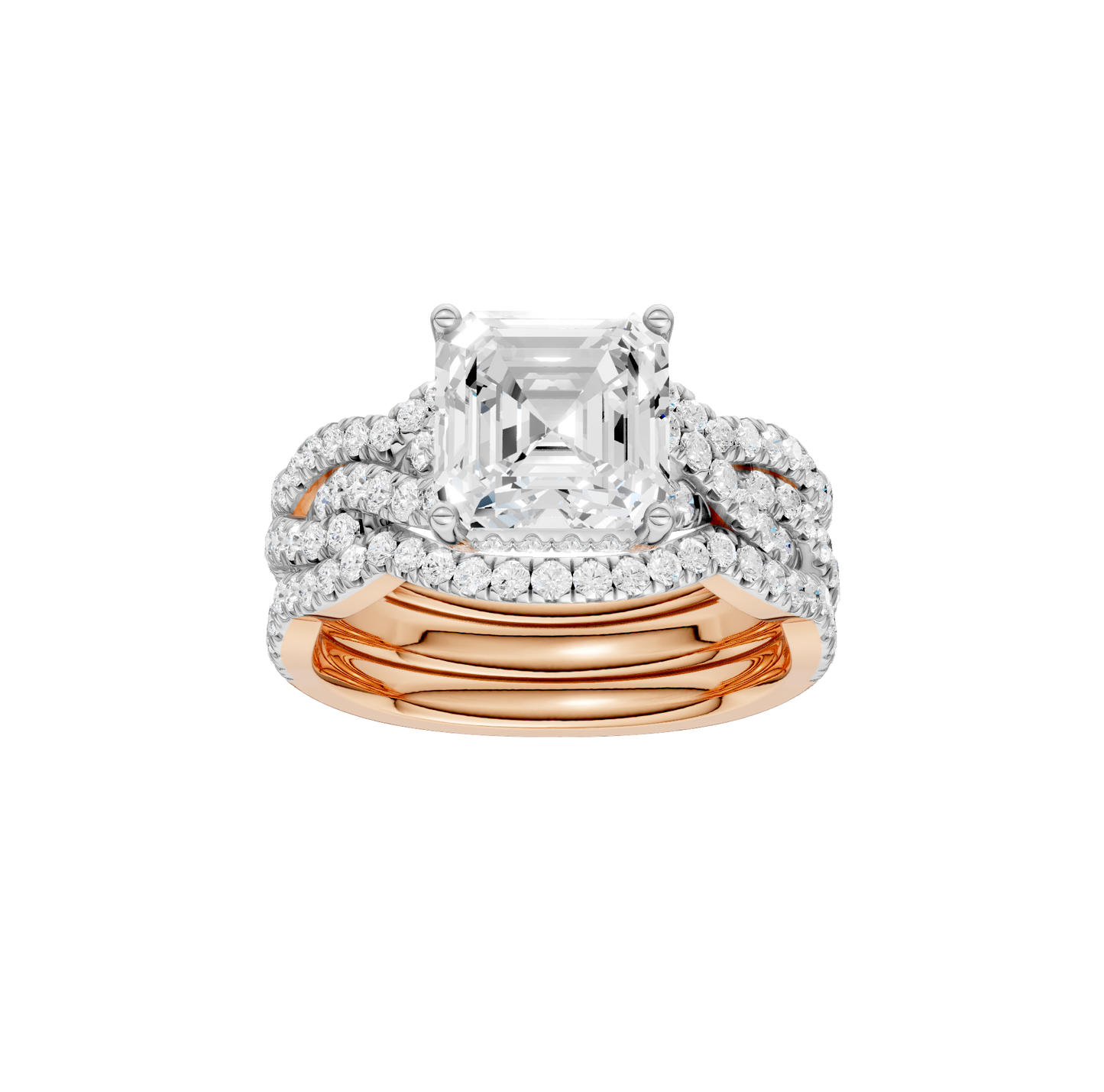 3.75ct Asscher Certified Lab Diamond Ring