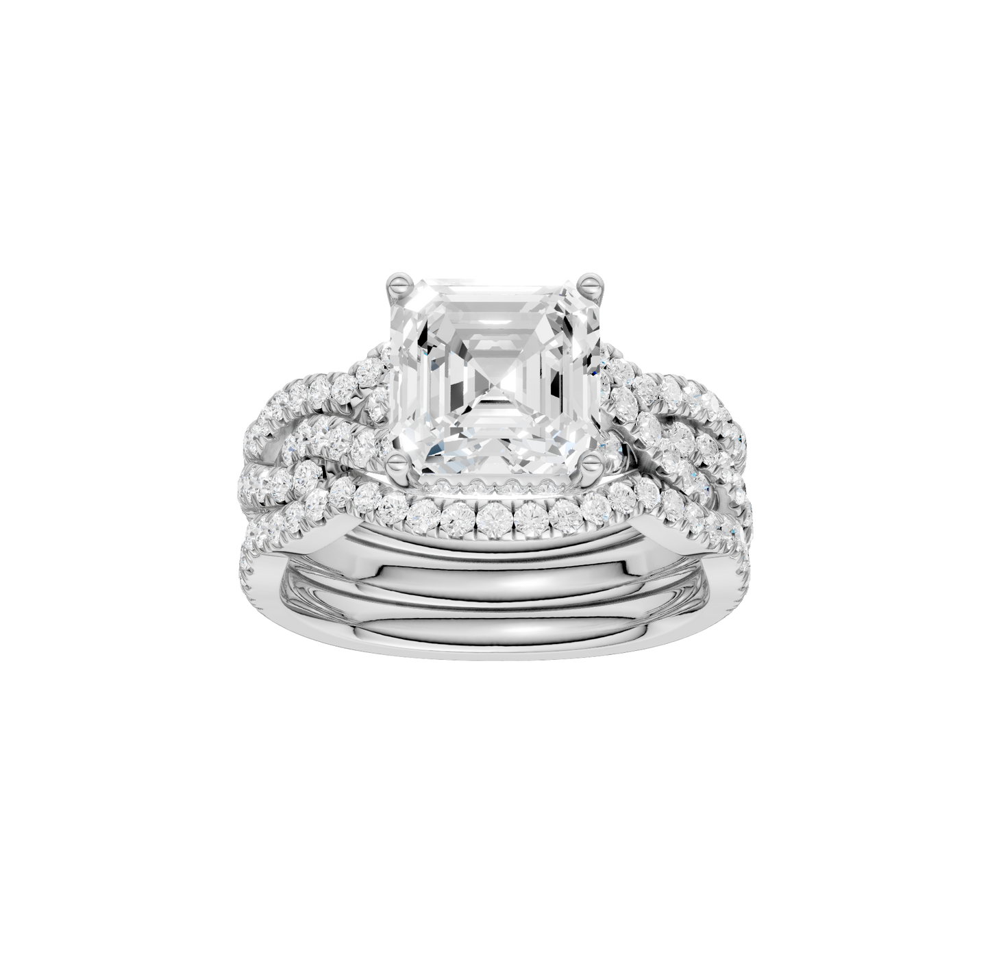 3.75ct Asscher Certified Lab Diamond Ring