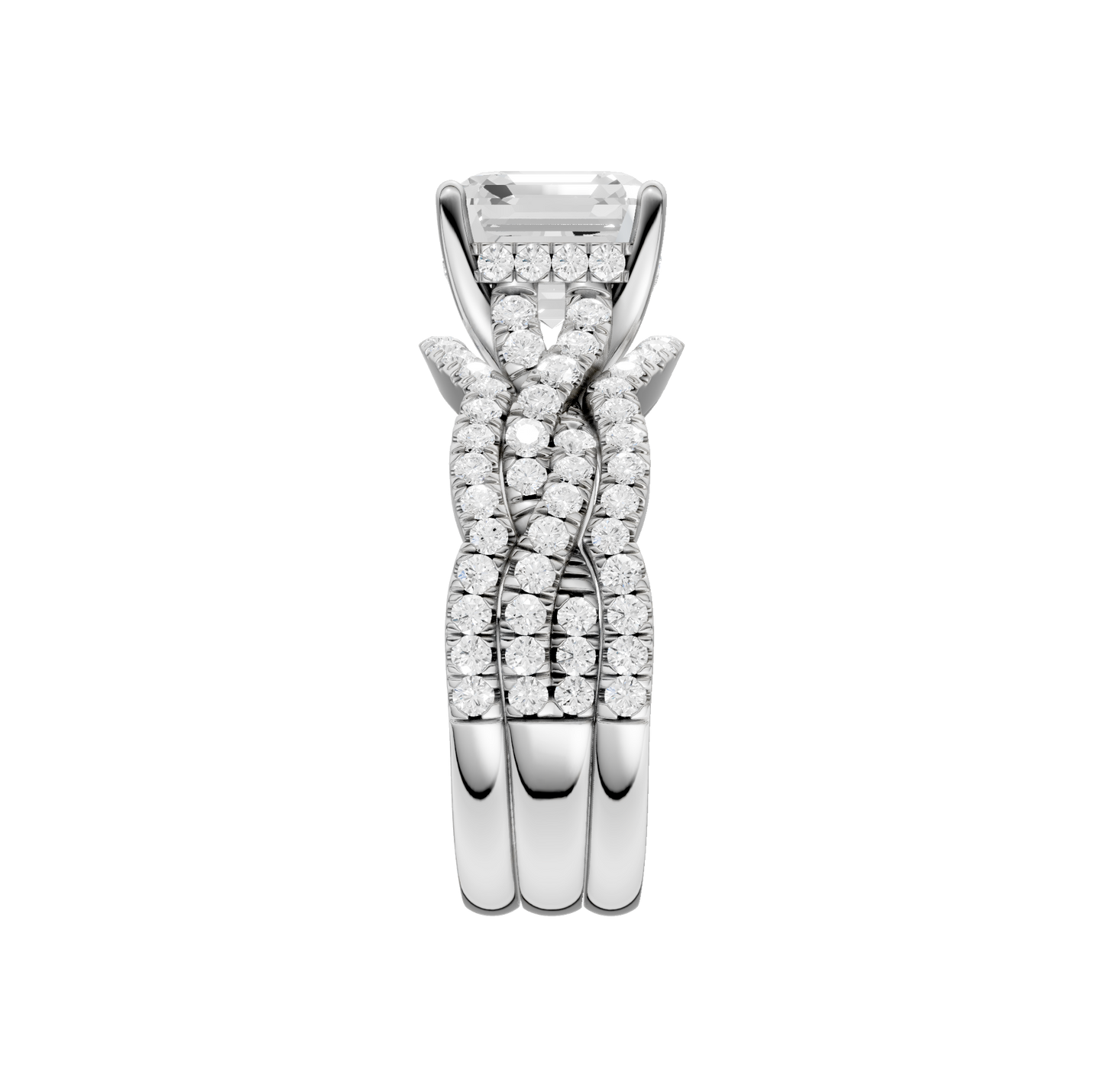 3.75ct Asscher Certified Lab Diamond Ring