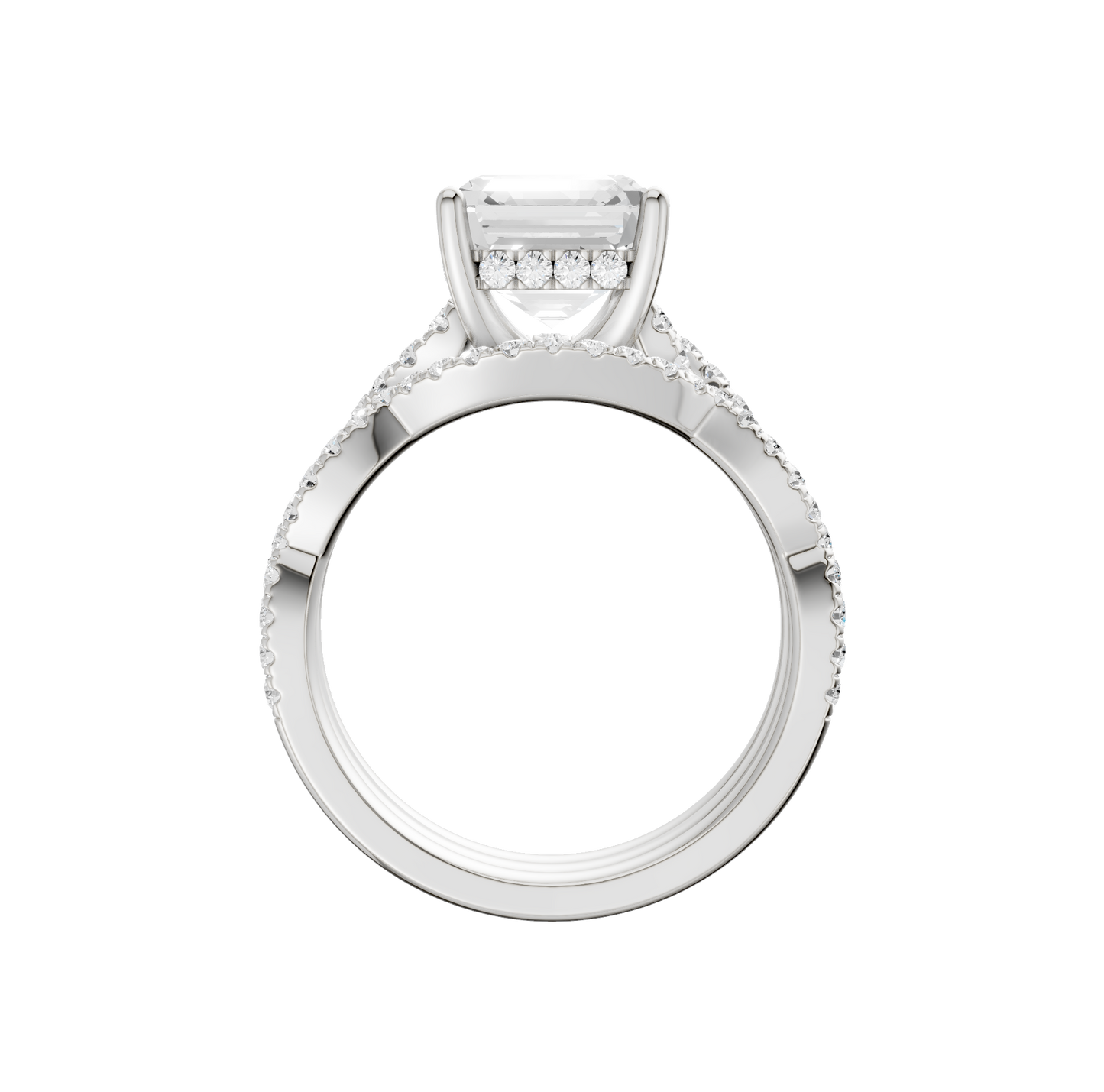 3.75ct Asscher Certified Lab Diamond Ring