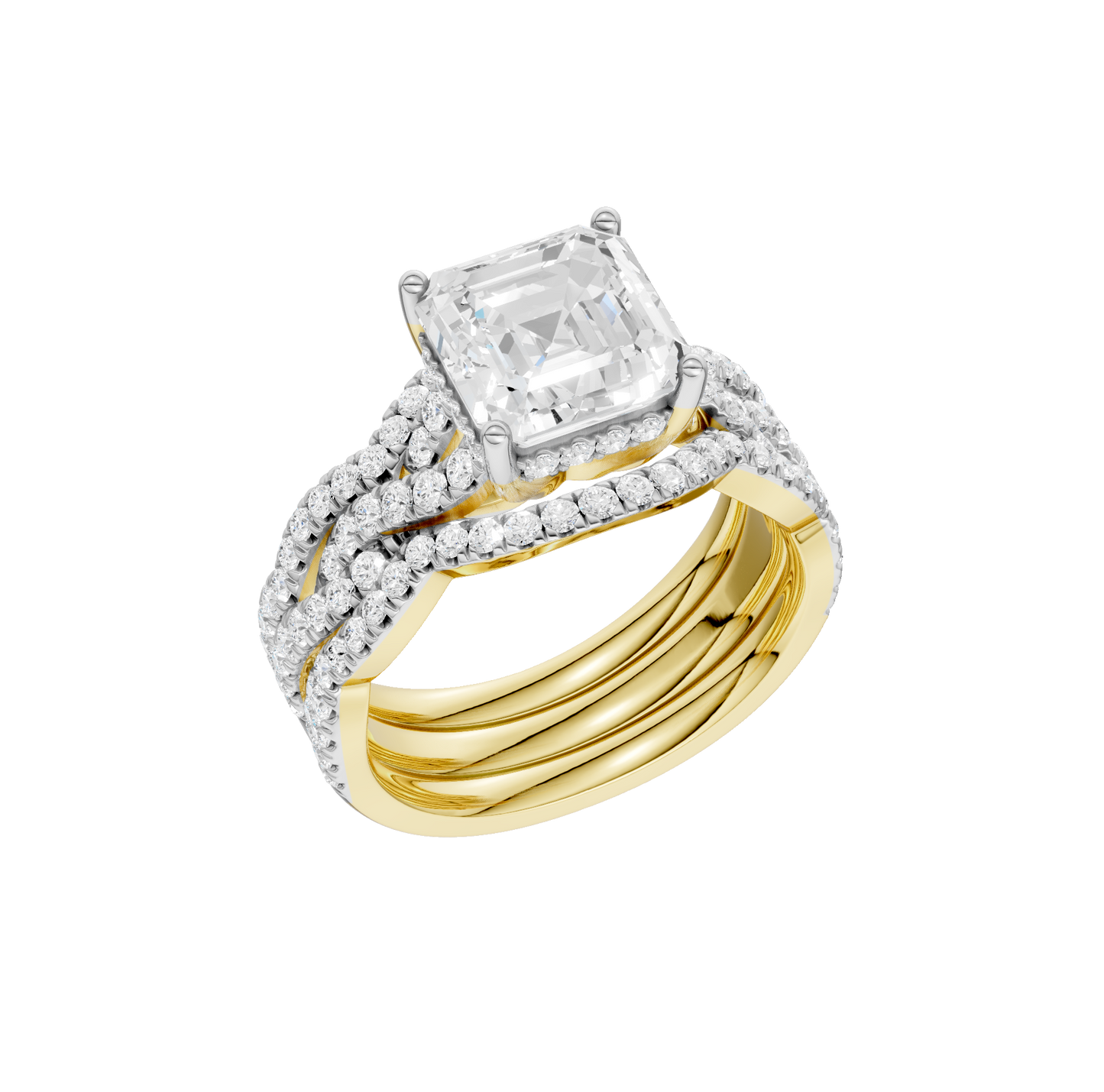 3.75ct Asscher Certified Lab Diamond Ring