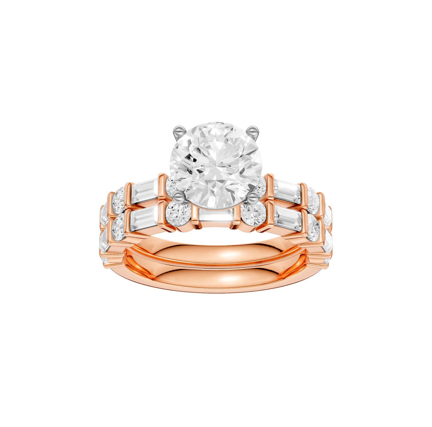 3.00ct Round Certified Lab Diamond Ring