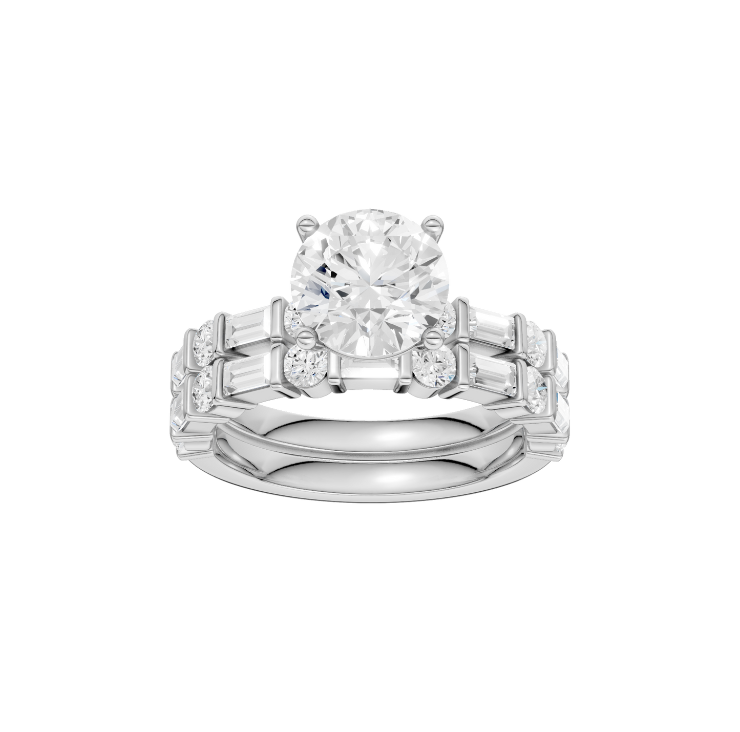 3.00ct Round Certified Lab Diamond Ring