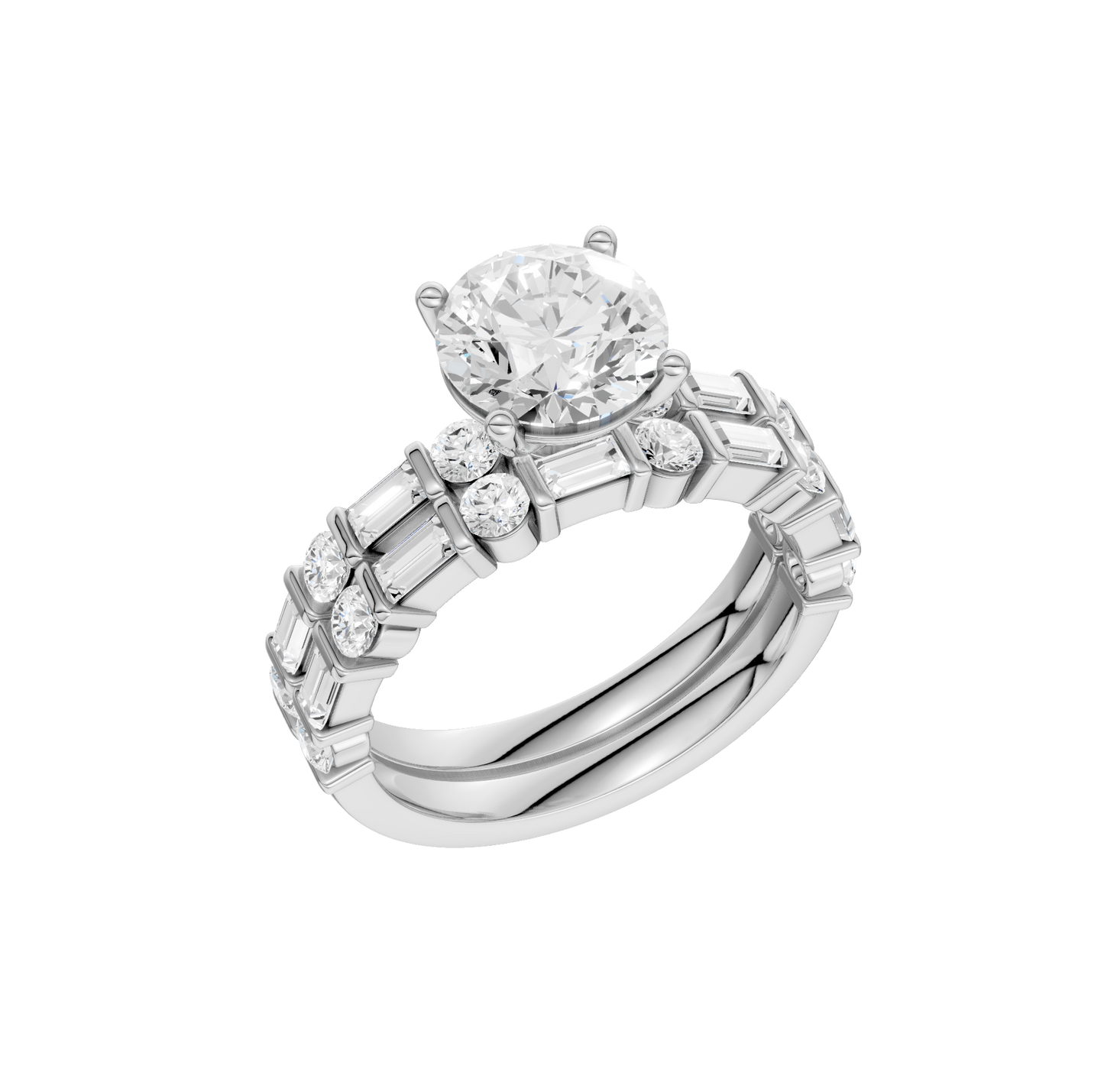 3.00ct Round Certified Lab Diamond Ring