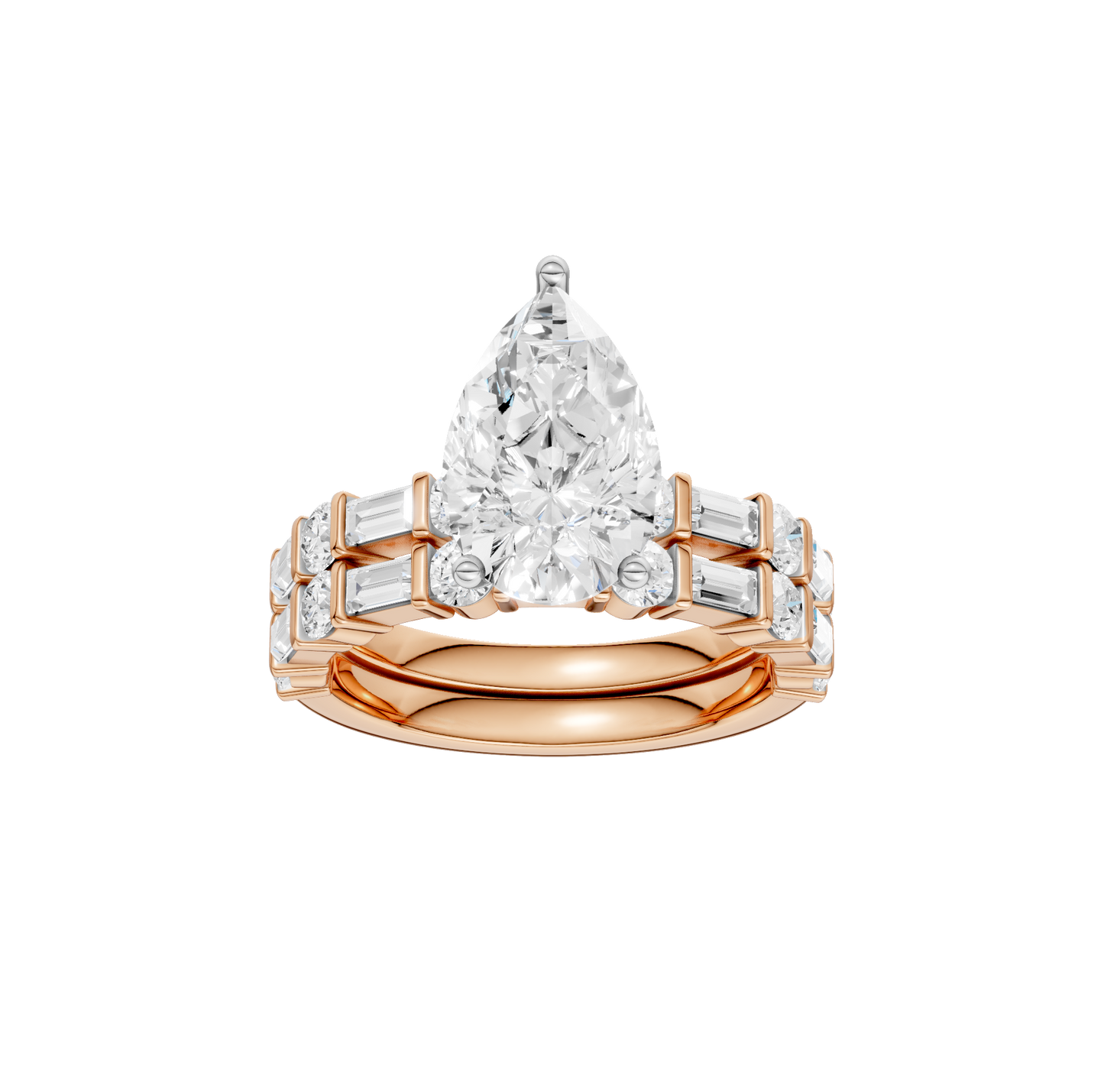 3.00ct Pear Certified Lab Diamond Ring