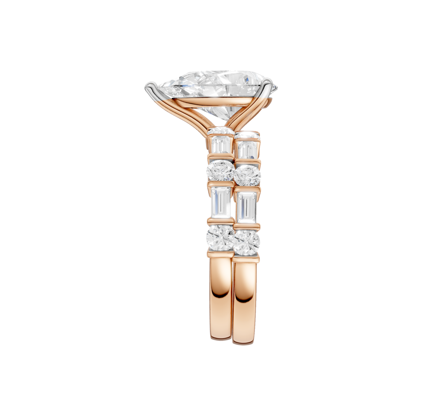 3.00ct Pear Certified Lab Diamond Ring