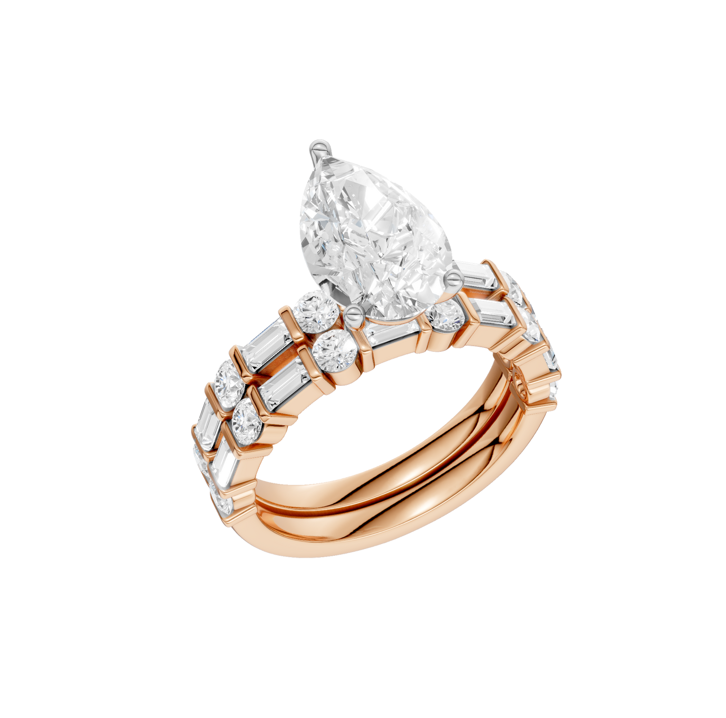 3.00ct Pear Certified Lab Diamond Ring