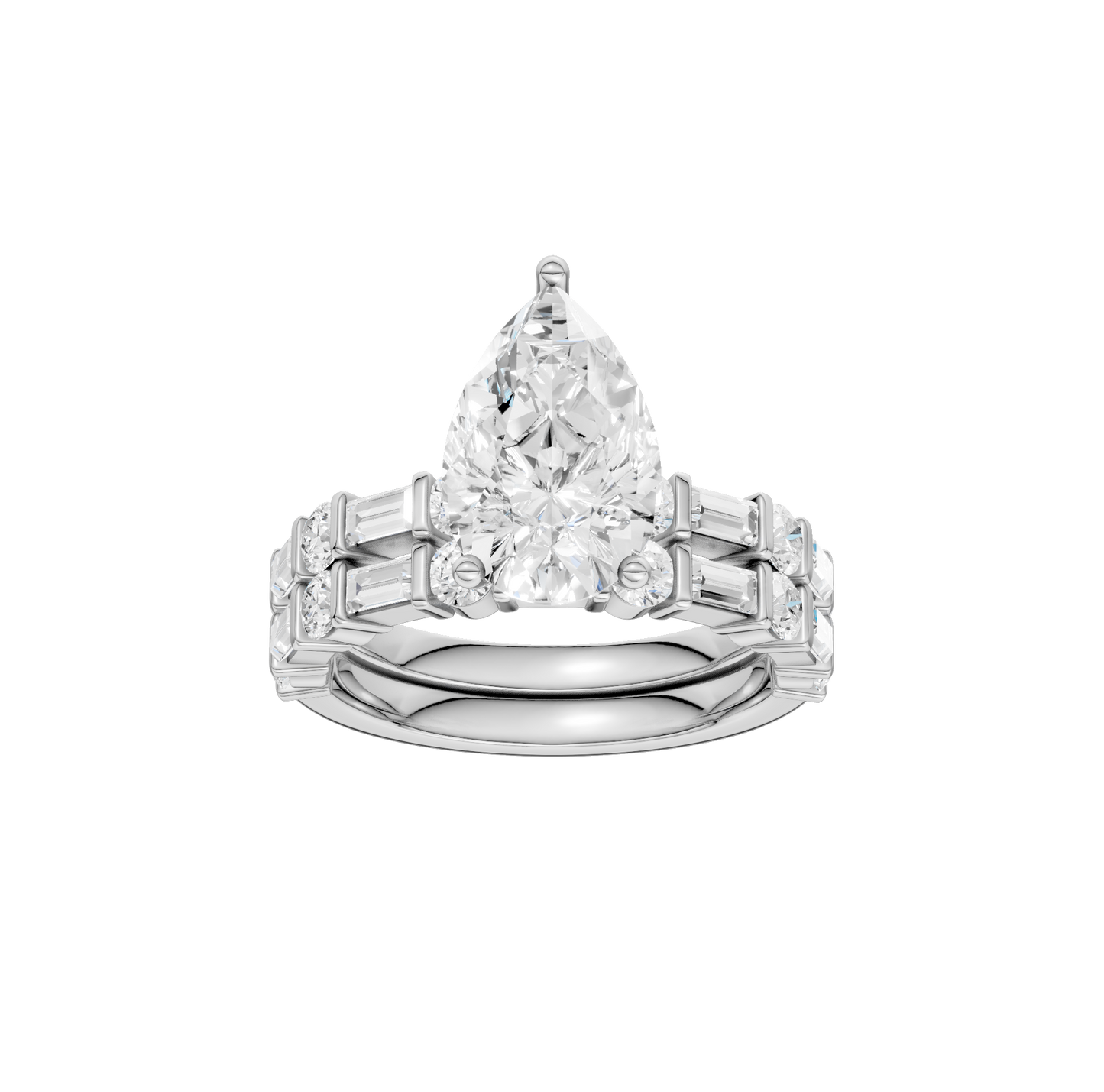 3.00ct Pear Certified Lab Diamond Ring