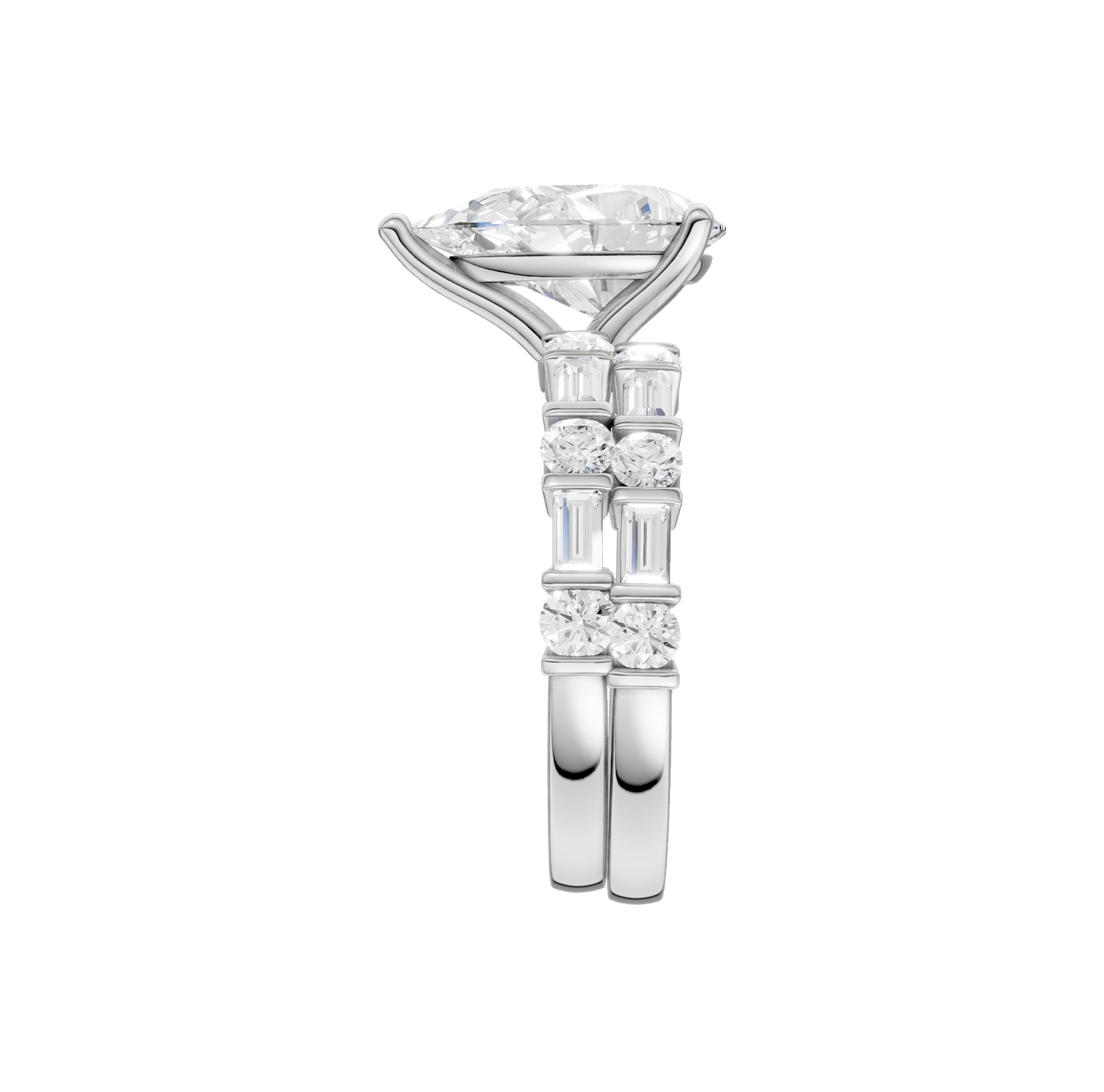 3.00ct Pear Certified Lab Diamond Ring