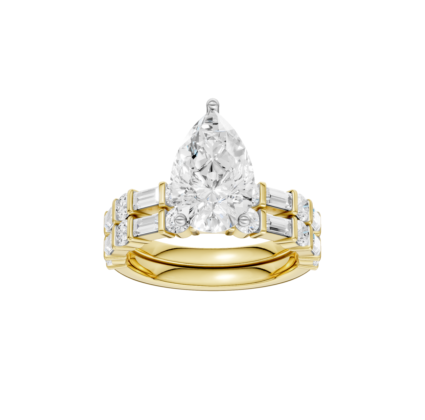 3.00ct Pear Certified Lab Diamond Ring