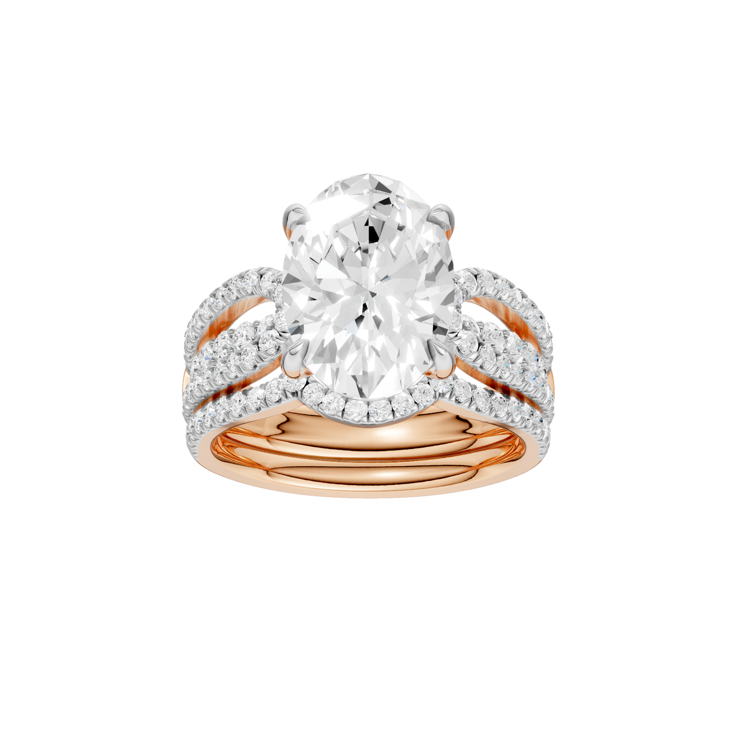 4.75ct Oval Certified Lab Diamond Ring