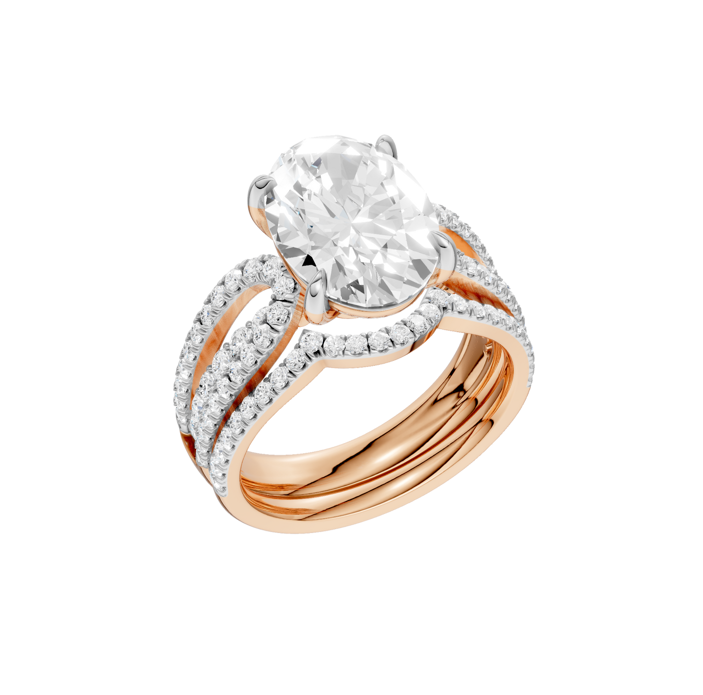 4.75ct Oval Certified Lab Diamond Ring