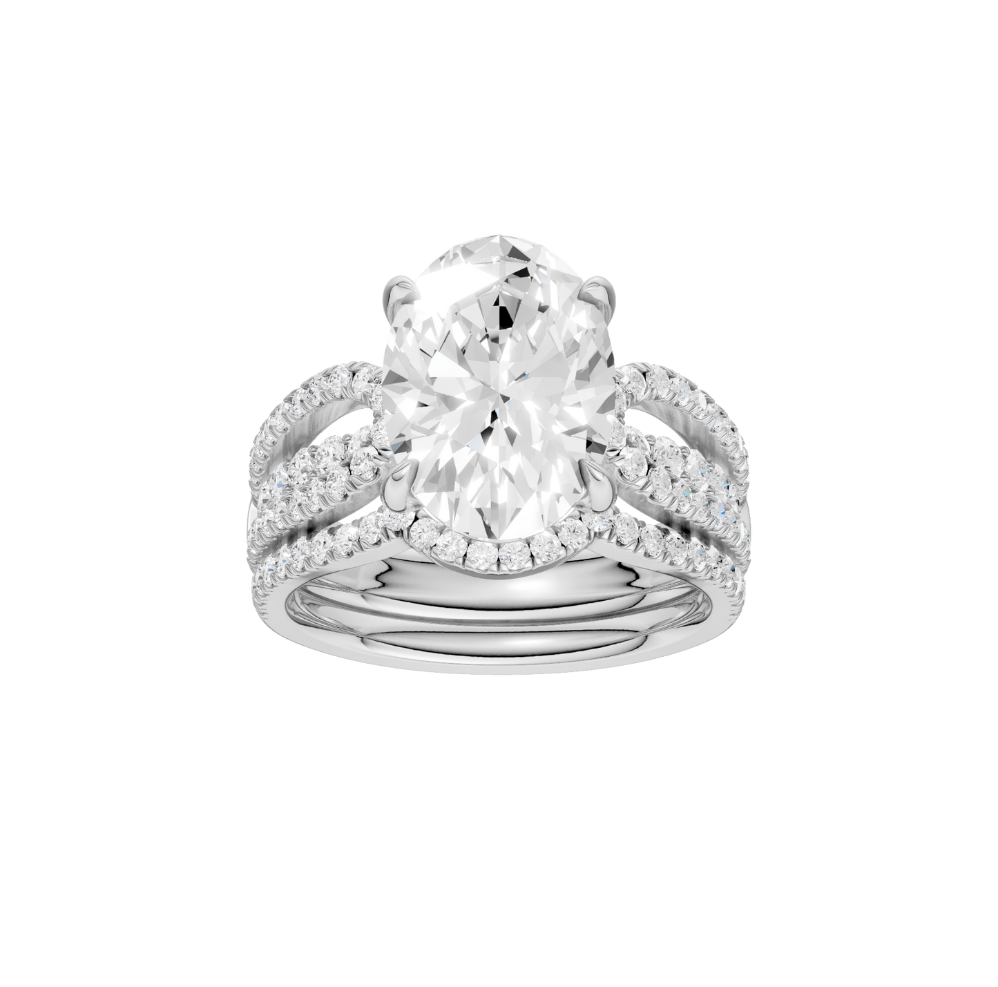 4.75ct Oval Certified Lab Diamond Ring