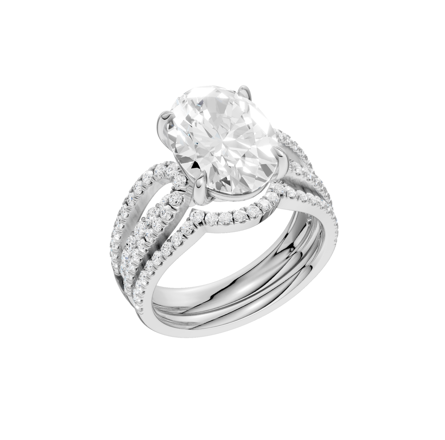 4.75ct Oval Certified Lab Diamond Ring