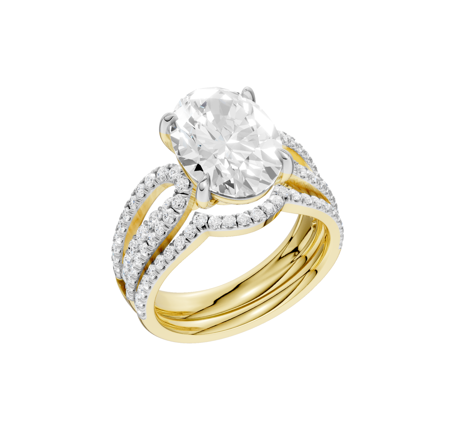 4.75ct Oval Certified Lab Diamond Ring