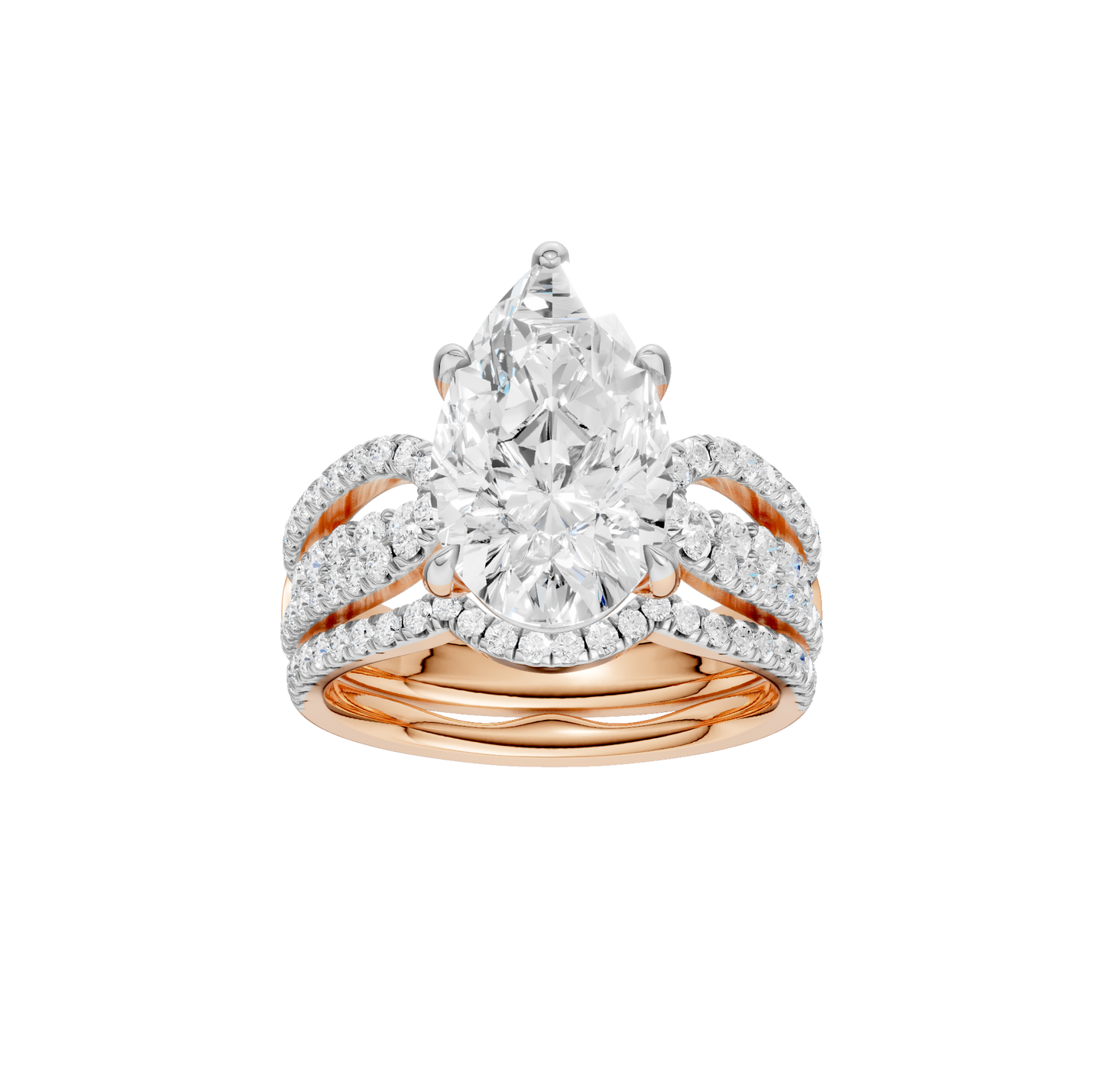 4.75ct Pear Certified Lab Diamond Ring