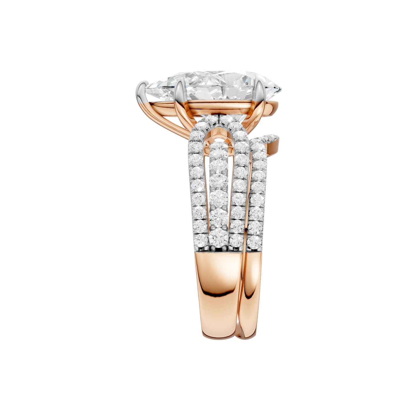 4.75ct Pear Certified Lab Diamond Ring