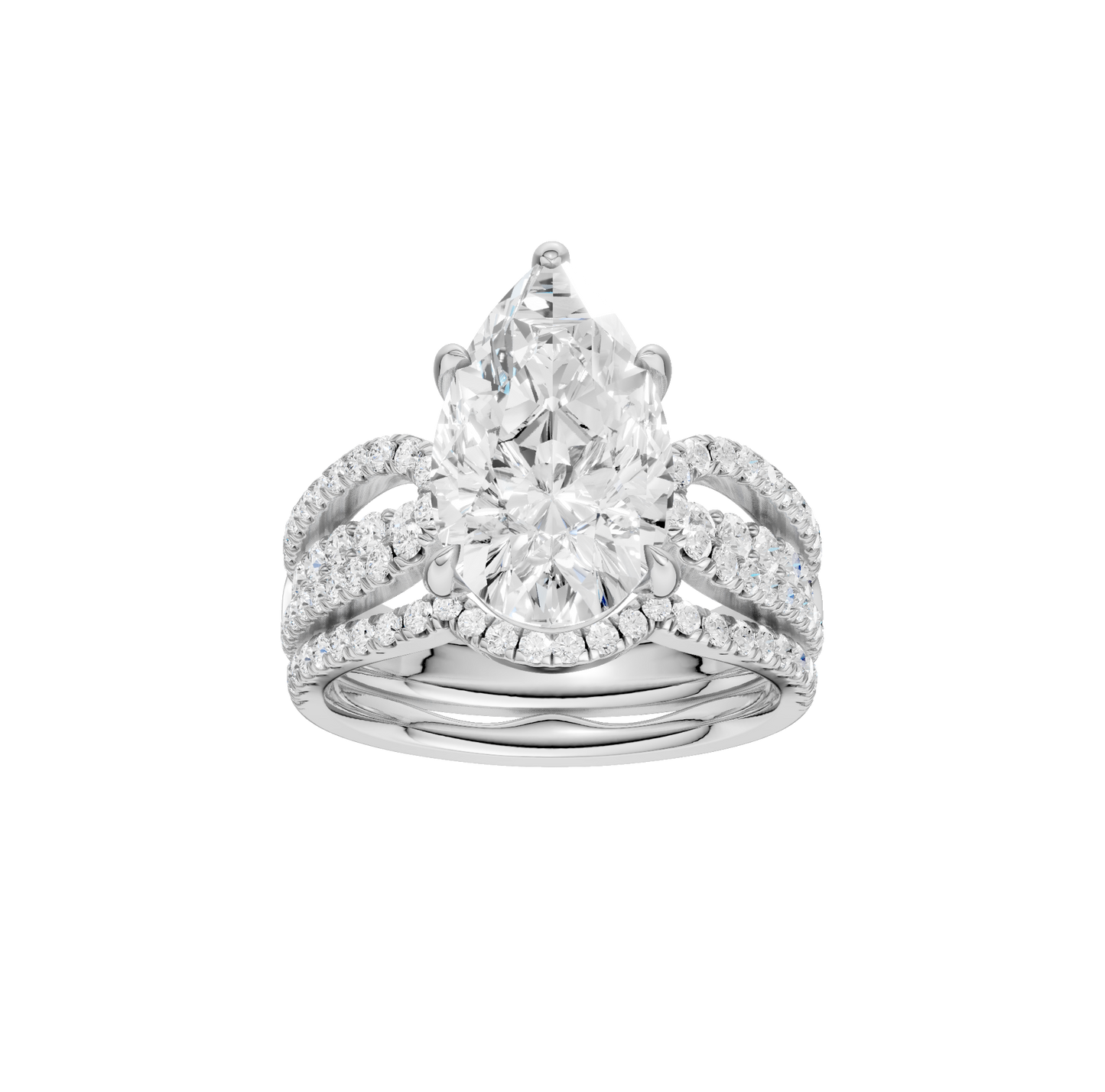 4.75ct Pear Certified Lab Diamond Ring
