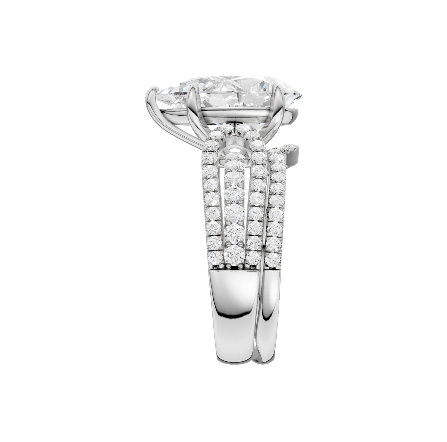 4.75ct Pear Certified Lab Diamond Ring