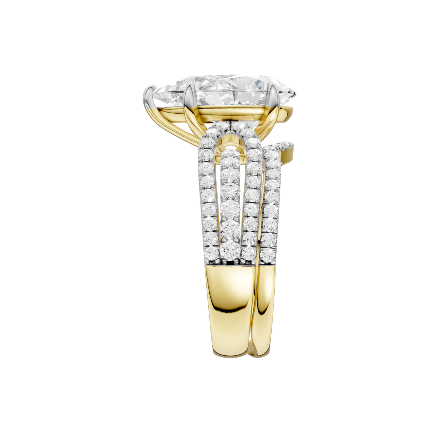 4.75ct Pear Certified Lab Diamond Ring
