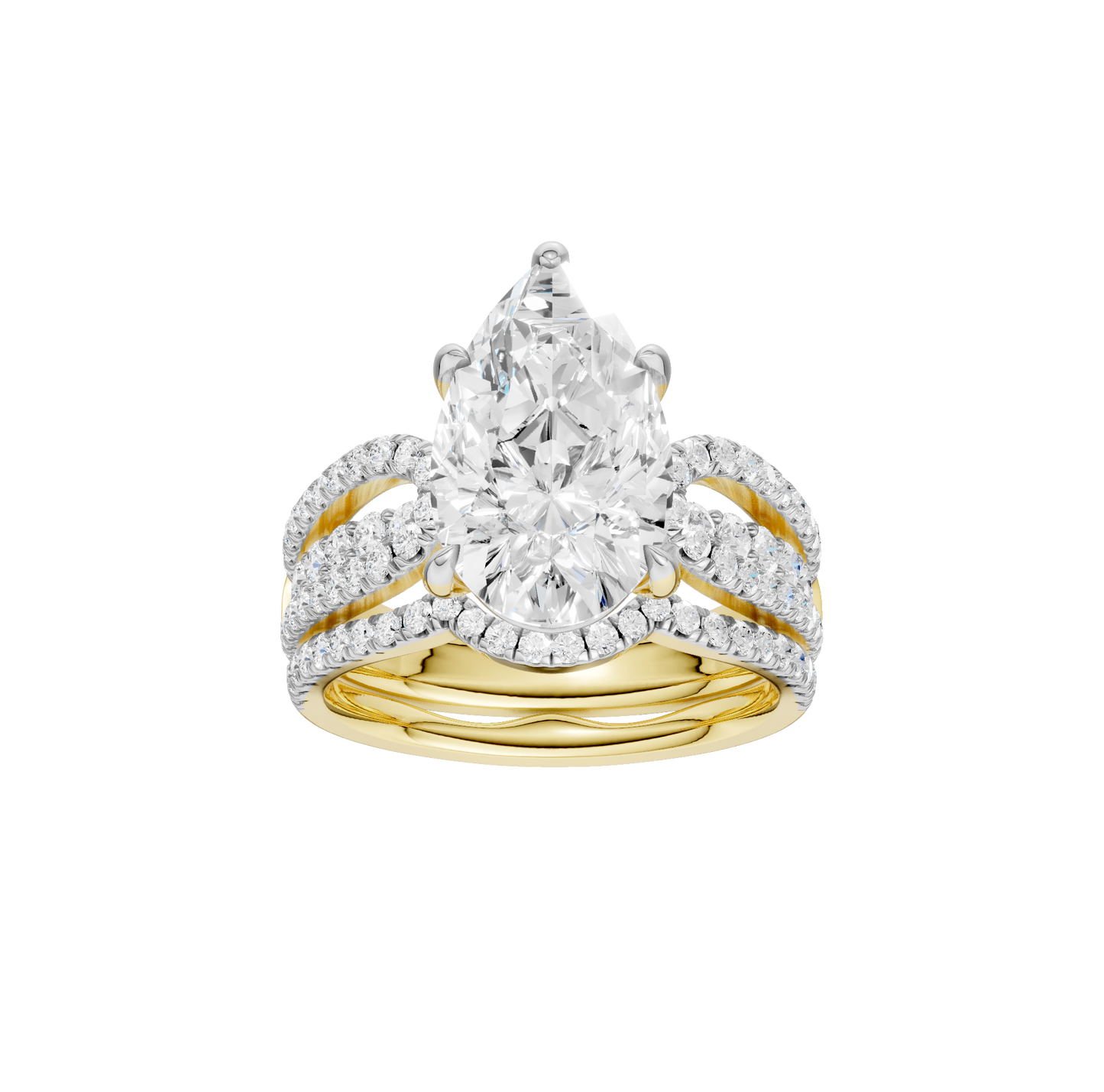 4.75ct Pear Certified Lab Diamond Ring