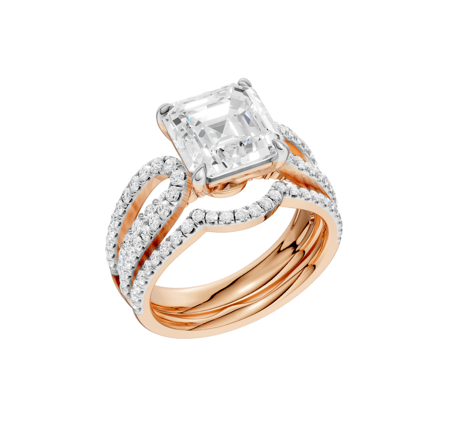 4.75ct Asscher Certified Lab Diamond Ring