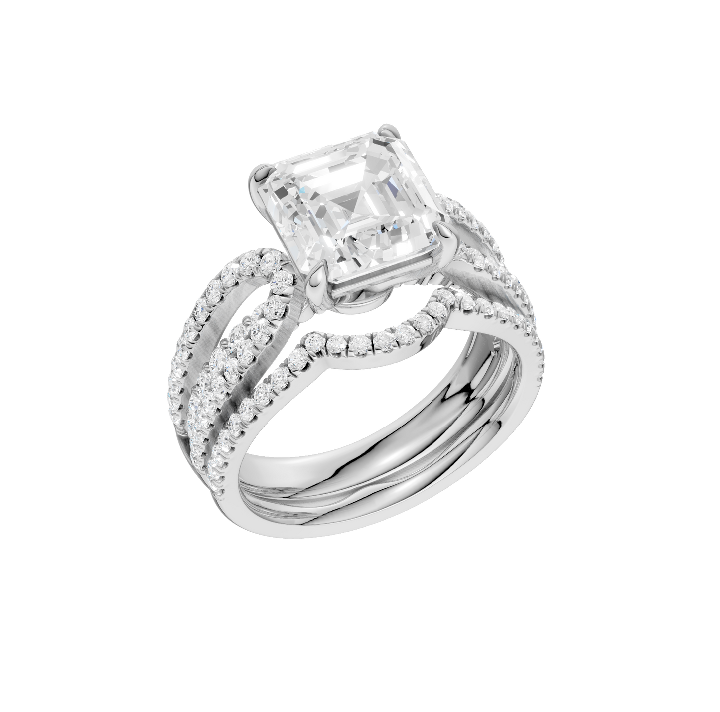 4.75ct Asscher Certified Lab Diamond Ring