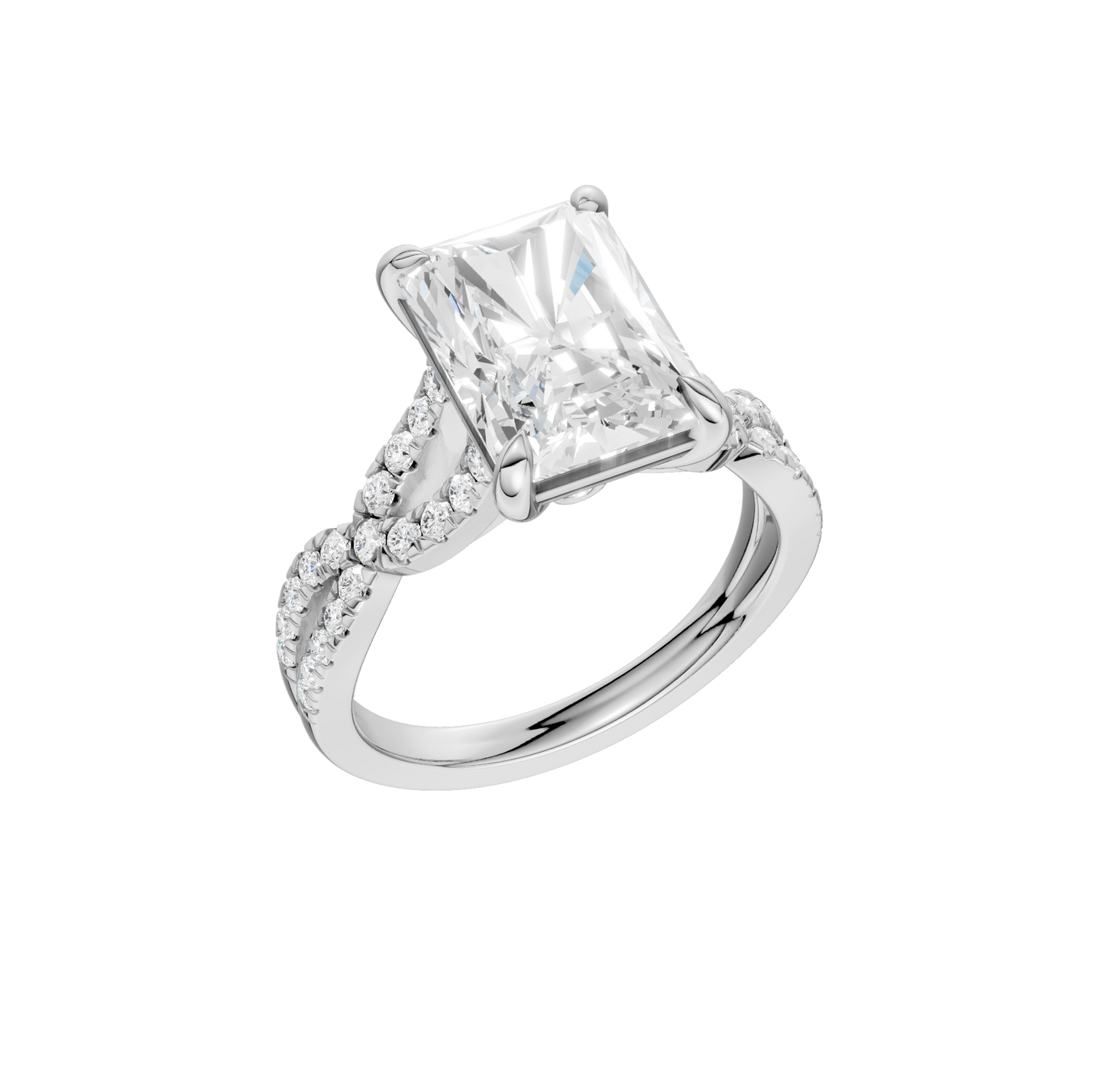4.33ct Radiant Certified Lab Diamond Ring