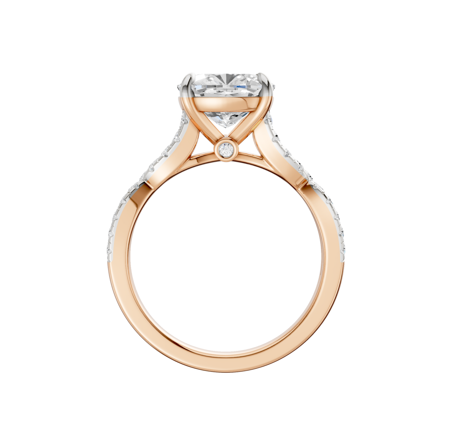 4.33ct Elongated Cushion Certified Lab Diamond Ring