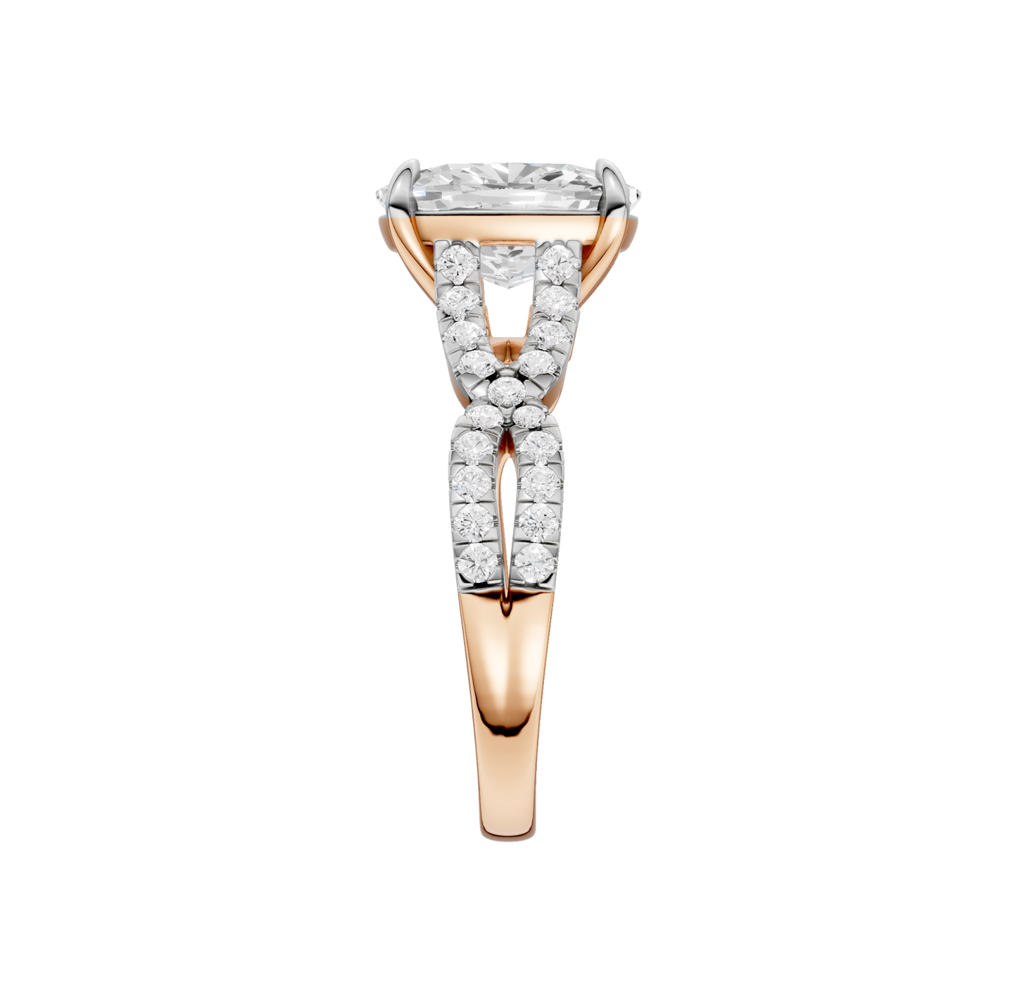 4.33ct Elongated Cushion Certified Lab Diamond Ring