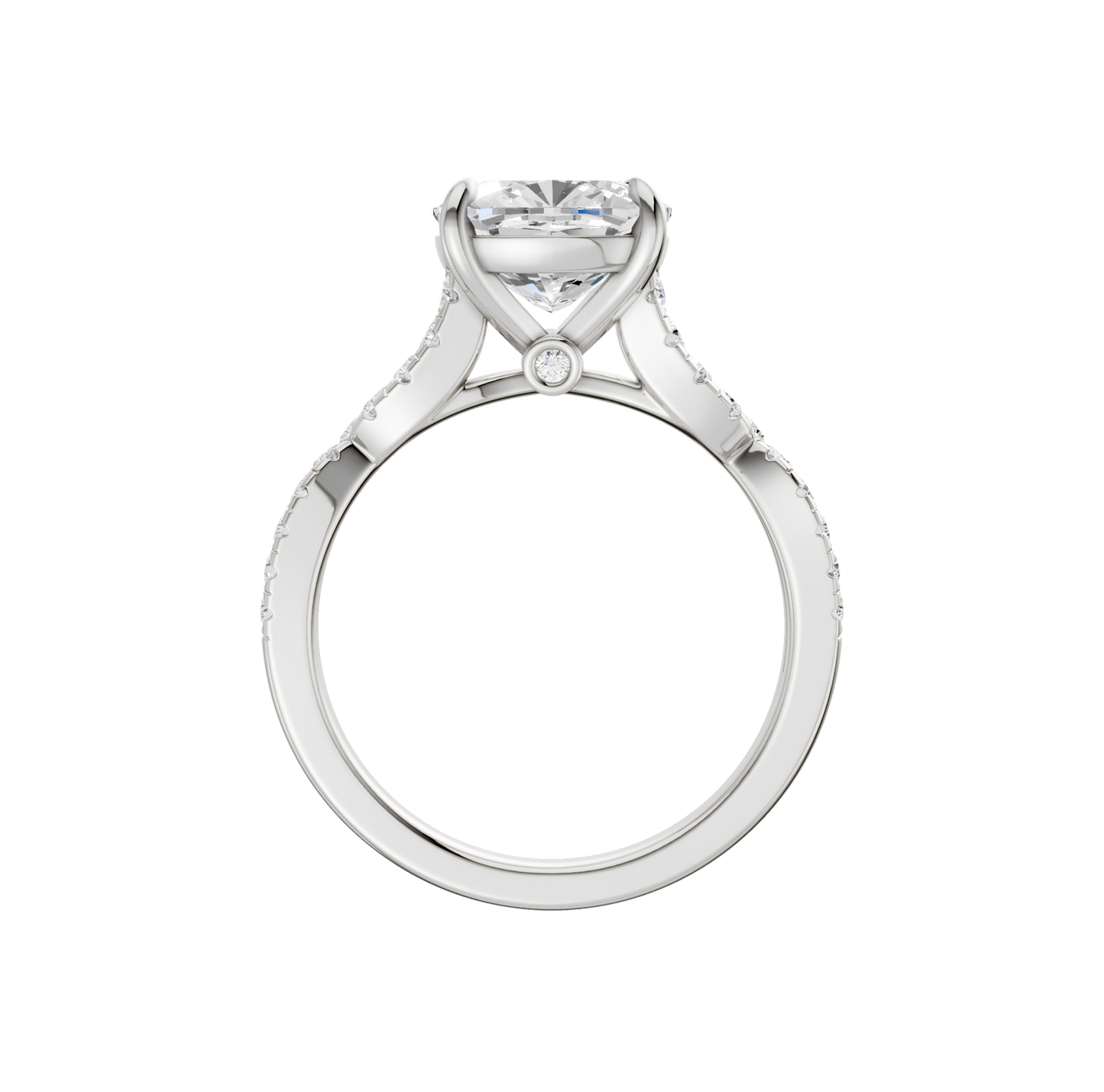 4.33ct Elongated Cushion Certified Lab Diamond Ring