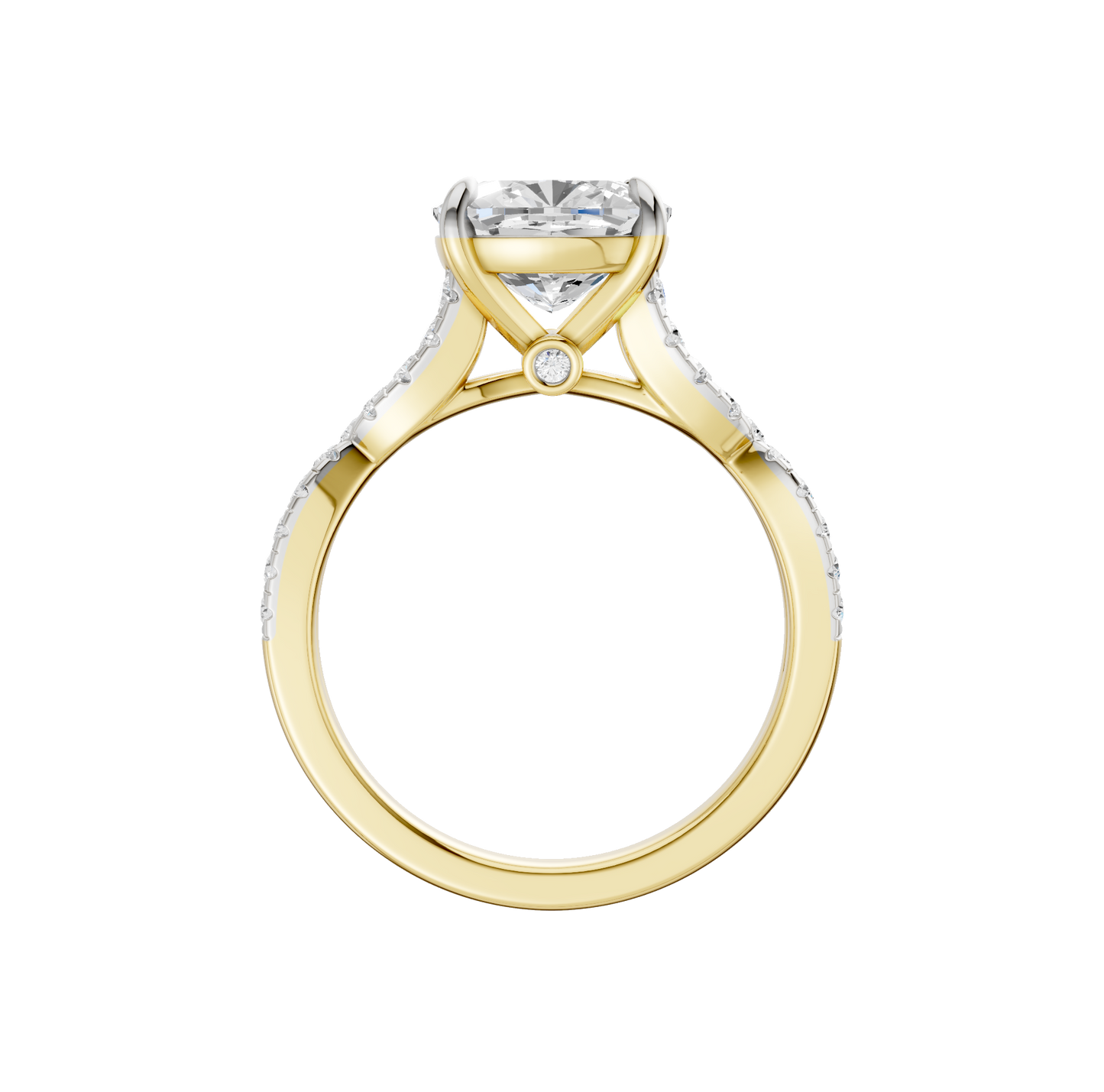 4.33ct Elongated Cushion Certified Lab Diamond Ring