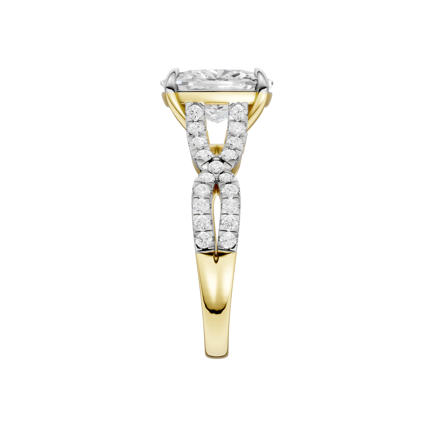 4.33ct Elongated Cushion Certified Lab Diamond Ring