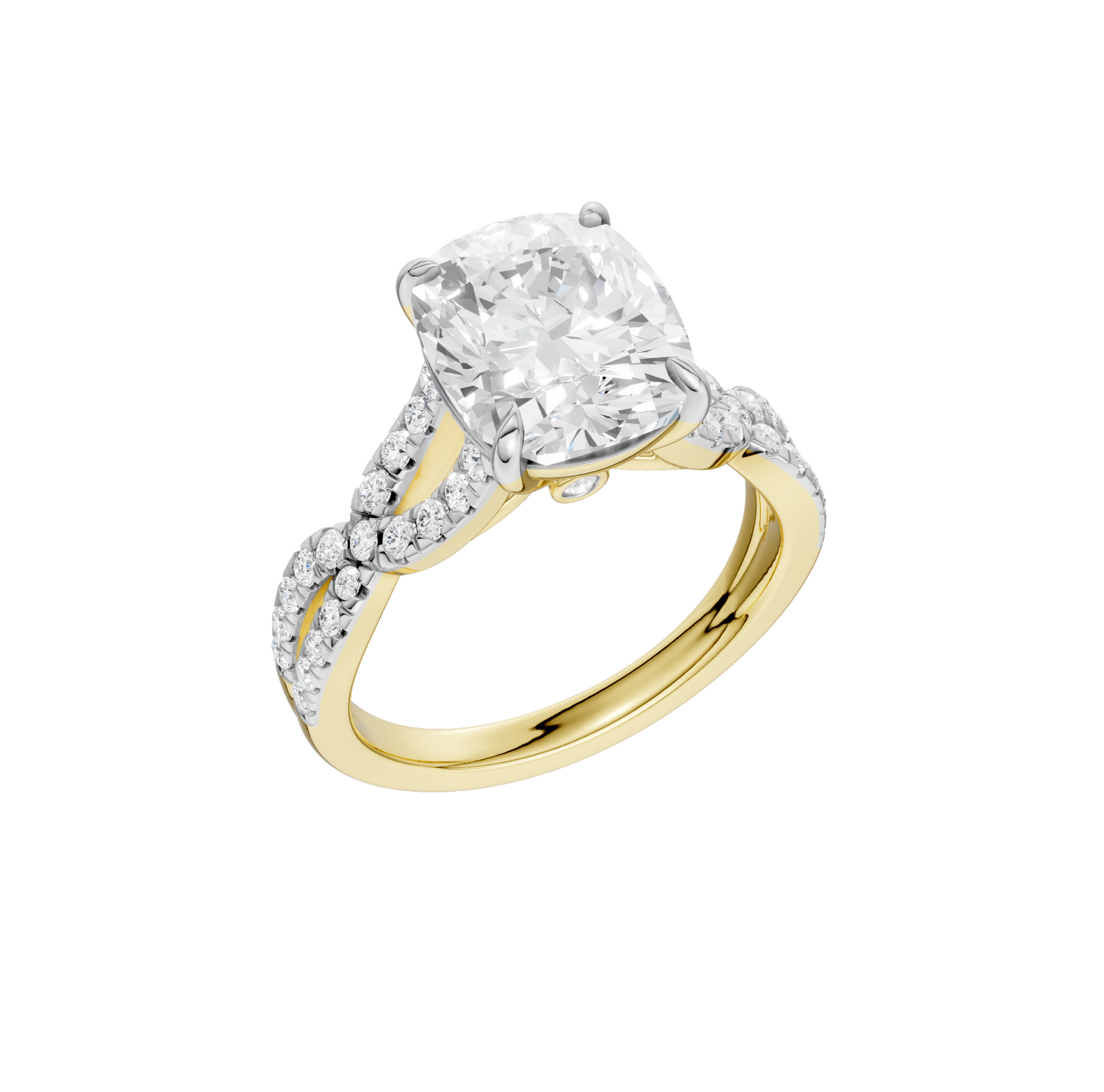4.33ct Elongated Cushion Certified Lab Diamond Ring