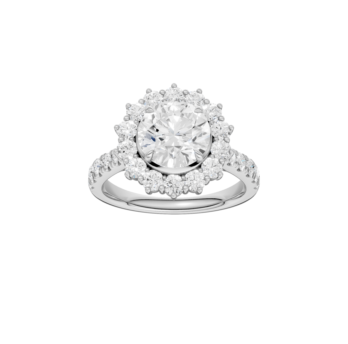 2.50ct Round Certified Lab Diamond Ring