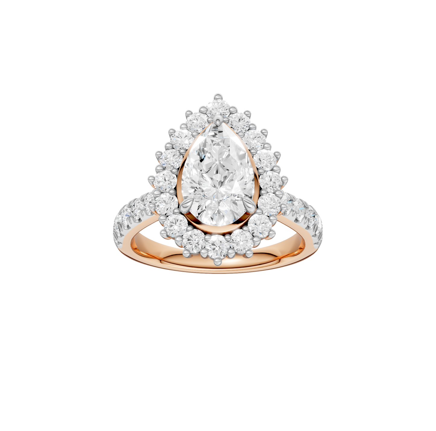 2.50ct Pear Certified Lab Diamond Ring