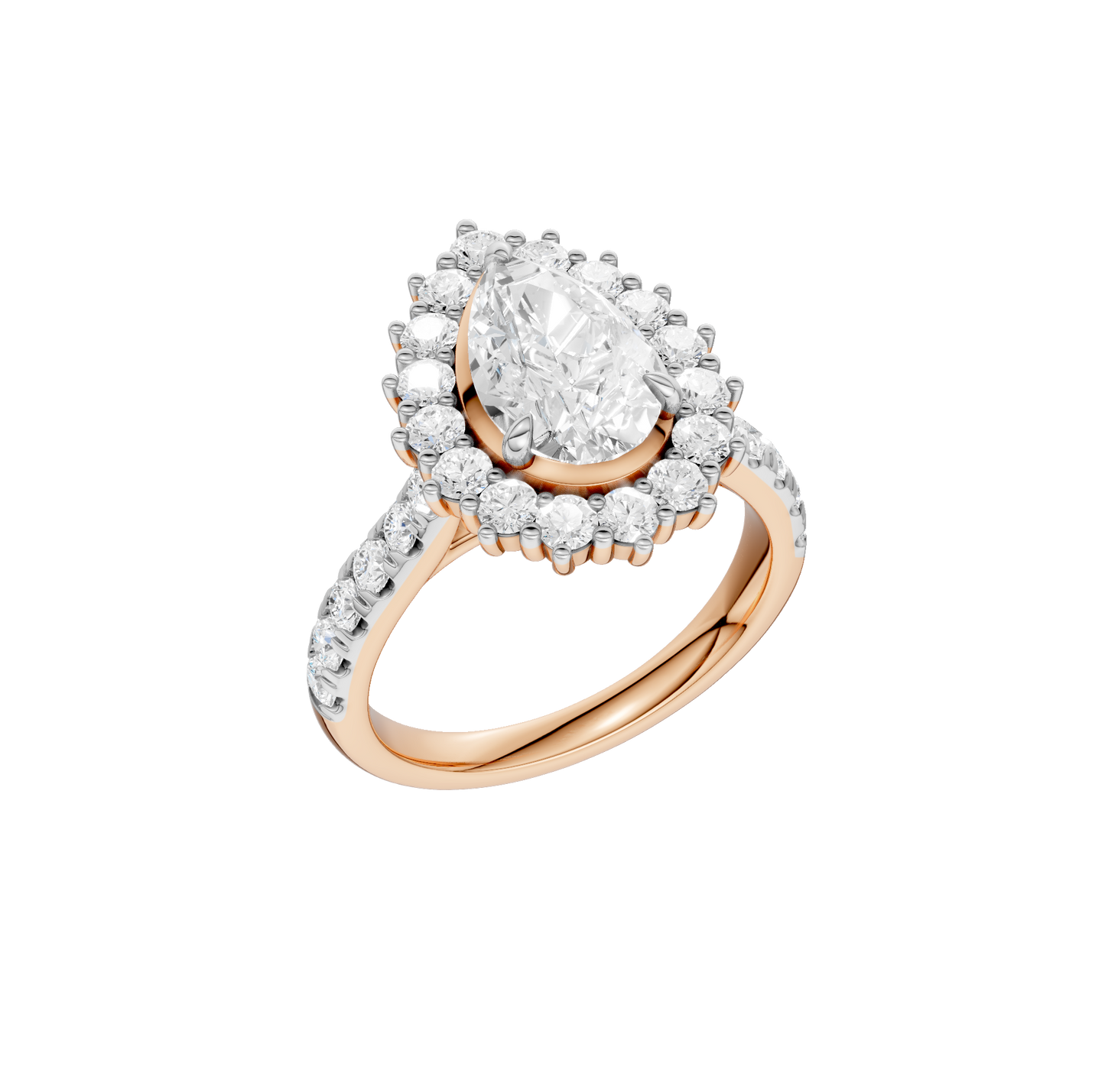 2.50ct Pear Certified Lab Diamond Ring