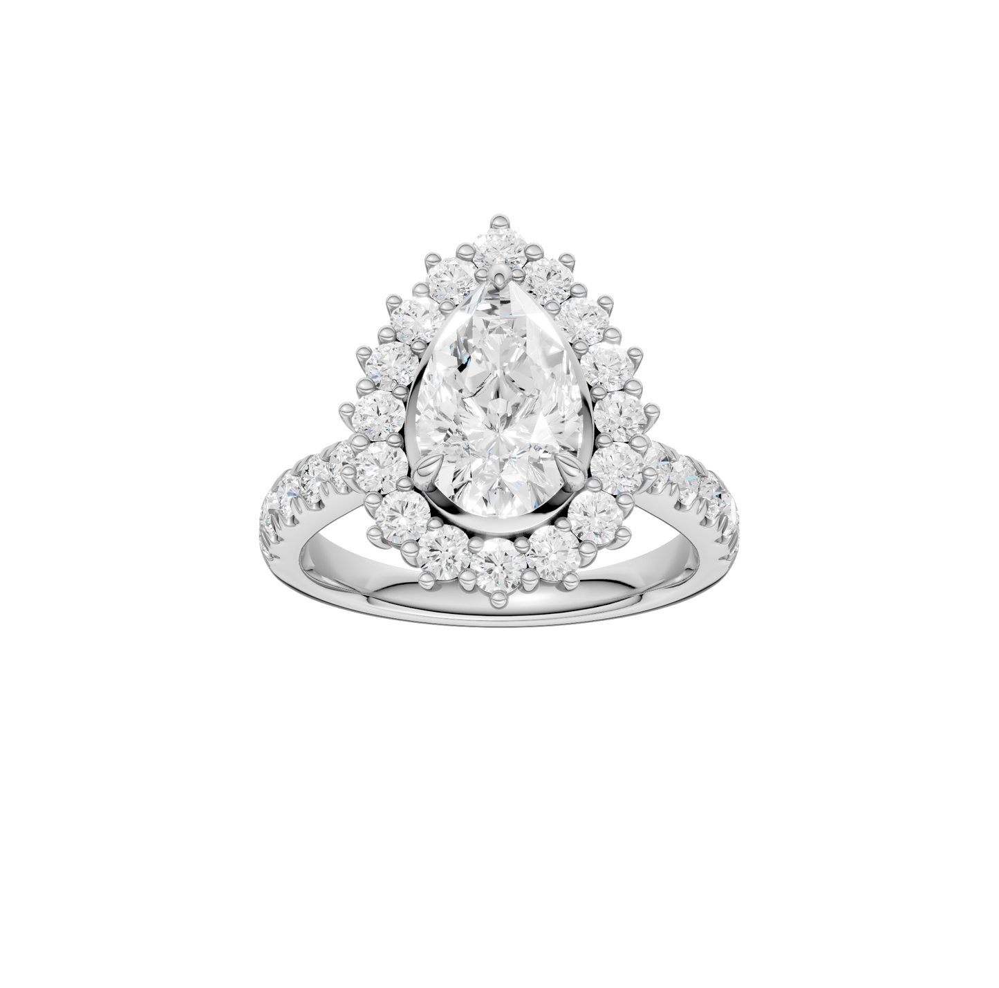 2.50ct Pear Certified Lab Diamond Ring