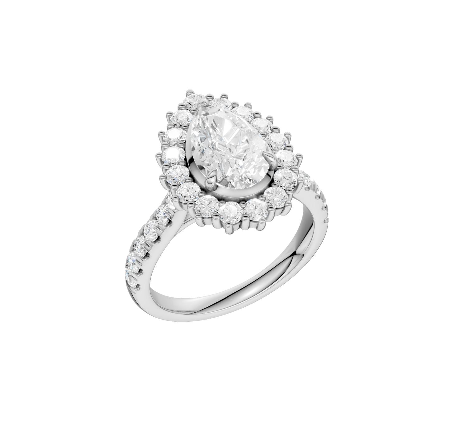 2.50ct Pear Certified Lab Diamond Ring