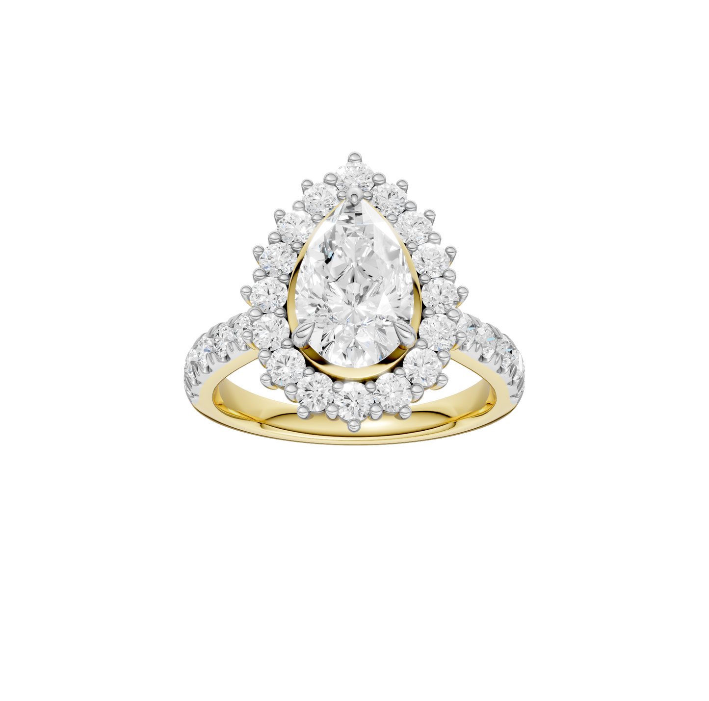 2.50ct Pear Certified Lab Diamond Ring