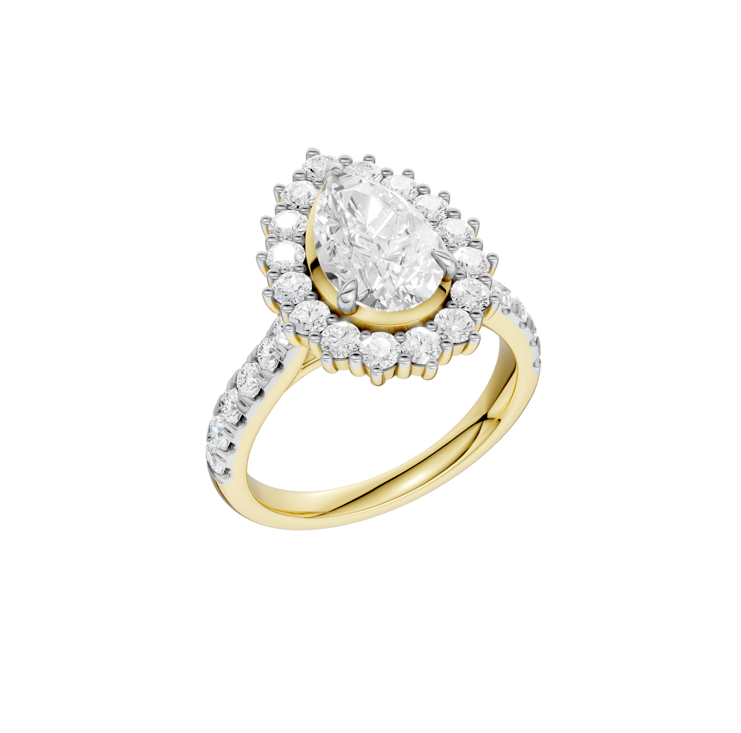 2.50ct Pear Certified Lab Diamond Ring