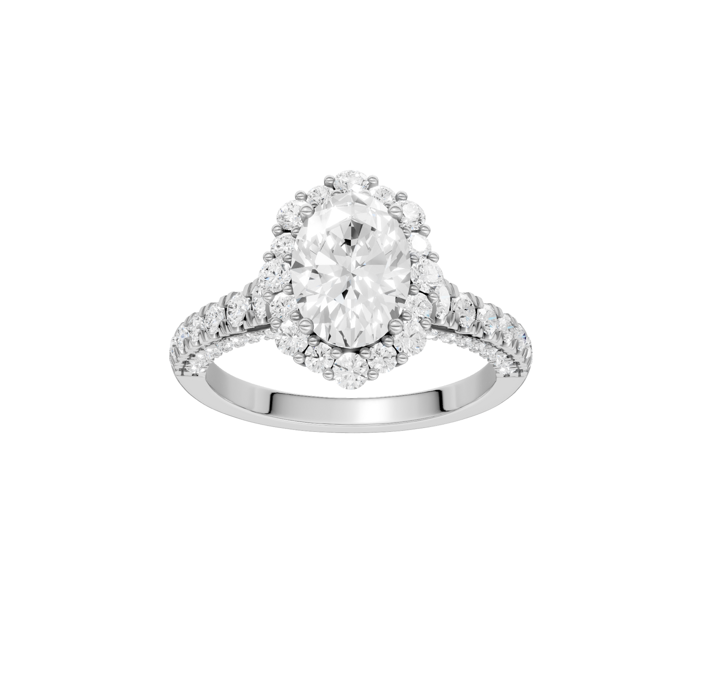2.25ct Oval Certified Lab Diamond Ring