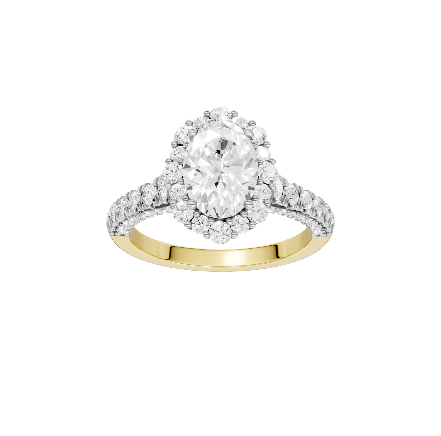 2.25ct Oval Certified Lab Diamond Ring