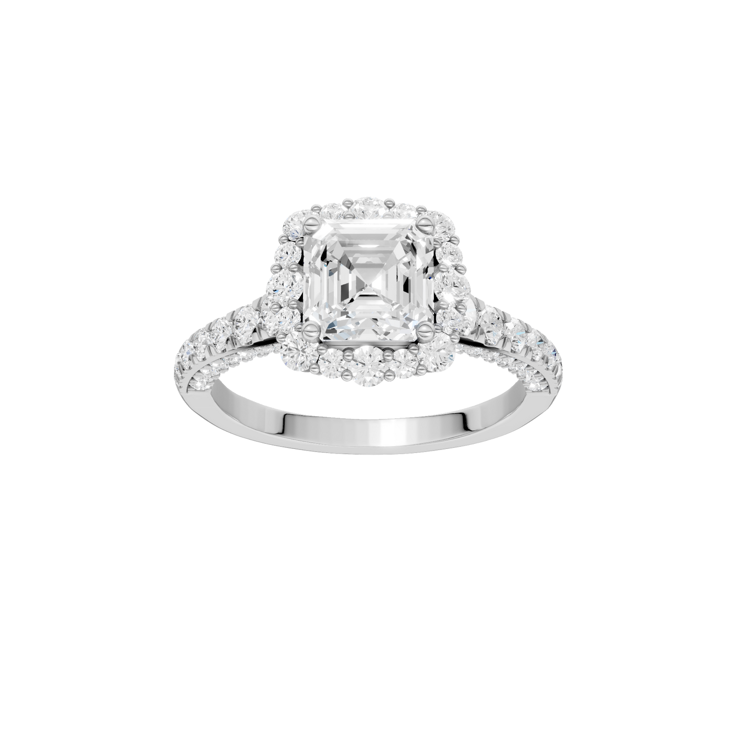 2.25ct Asscher Certified Lab Diamond Ring