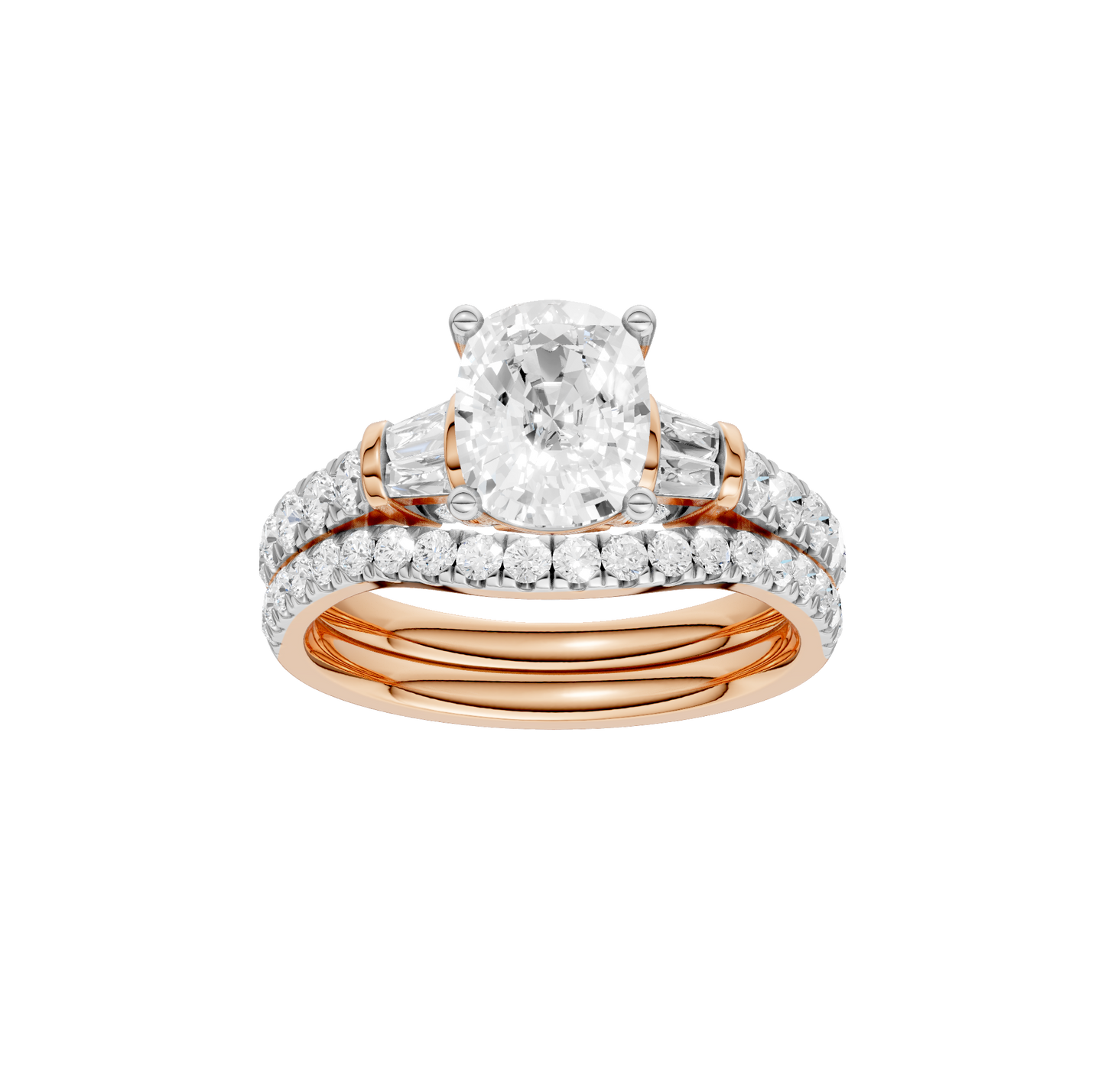 2.25ct Elongated Cushion Certified Lab Diamond Ring