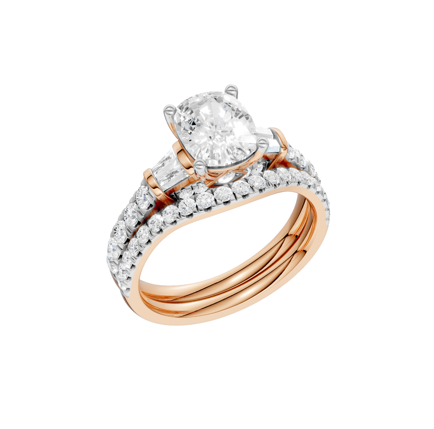 2.25ct Elongated Cushion Certified Lab Diamond Ring