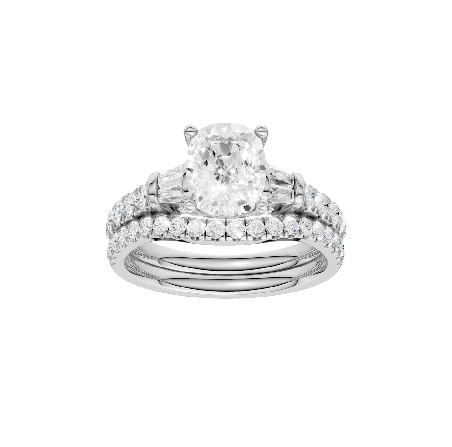2.25ct Elongated Cushion Certified Lab Diamond Ring