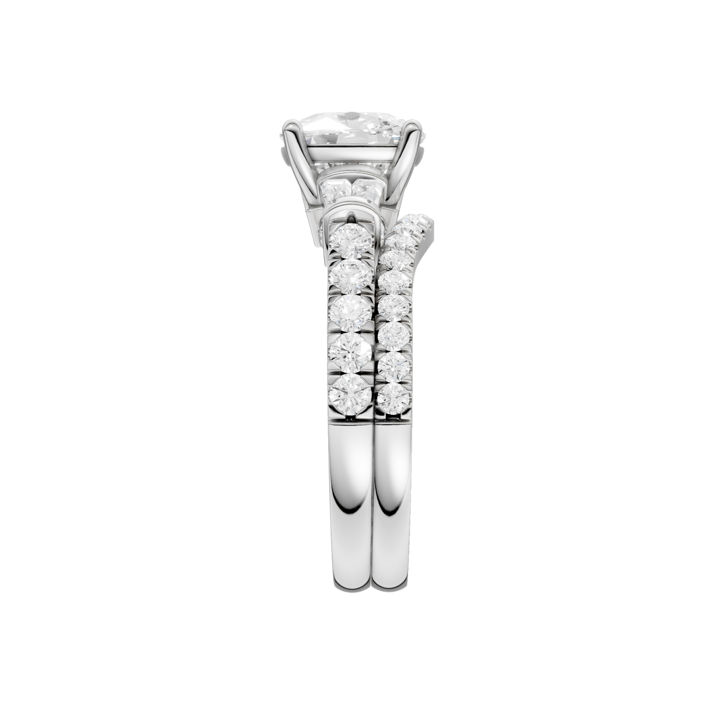 2.25ct Elongated Cushion Certified Lab Diamond Ring